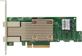 HBA-адаптер Broadcom SAS 9400-8i8e SGL (05-50031-02) PCIe 3.1 x8 LP, Tri-Mode SAS/SATA/NVMe 12G HBA, 16port(2*int SFF8643+2*ext SFF8644), 35