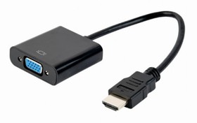 Bion Переходник с кабелем HDMI - VGA, 19M/15F, длина кабеля 15см [BXP-A-HDMI-VGA-04]
