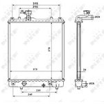 53824, Радиатор охлаждения OPEL AGILA 00-, SUBARU JUSTY II 95-03, JUSTY III 03- ...