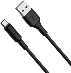 Кабель USB HOCO X25 Soarer для Micro USB, 2А, длина 1м, черный
