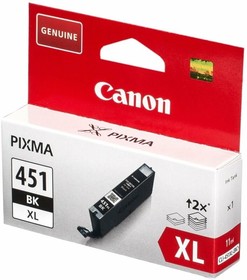 Фото 1/10 Картридж струйный CLI-451XLBK (6472B001) для Canon PIXMA iP7240, MG5440, 6340, Черный, 4425стр.