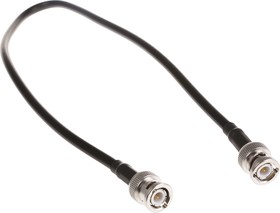 109-2121-0500A, Male BNC to Male BNC Coaxial Cable, 500mm, RG223 Coaxial, Terminated