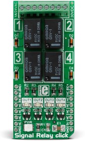 Фото 1/5 MIKROE-2154, Signal Relay Click for GV5-1 for Alarm Units, Heaters, Home Automation Devices, Lamps