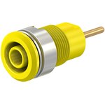 4 mm socket, round plug connection, mounting Ø 12.2 mm, CAT III, yellow, 23.3010-24