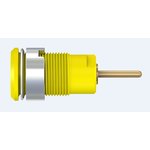 4 mm socket, round plug connection, mounting Ø 12.2 mm, CAT III, yellow, 23.3010-24