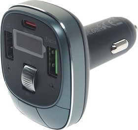 E76 серый, Устройство зарядное в прикуриватель с трансмиттером (bluetooth,hands free) HOCO