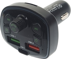 ET-M71 black, Устройство зарядное в прикуриватель с трансмиттером (bluetooth,hands free) EARLDOM