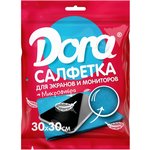 2001-006, Салфетка хозяйственная для экр.,монит.и электротех.Dora30х30см микрофибра