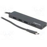 UA0312, Hub USB; microSD,SD,USB A socket x3; USB 3.0; PnP; 5Gbps