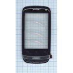 Сенсорное стекло (тачскрин) для Huawei Ideos X3 черное c рамкой