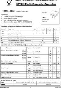 BCP53-16, Транзистор PNP 80В 1А [SOT-223], JCET | купить в розницу и оптом