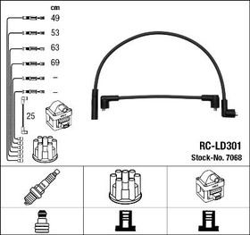7068, 7068 / RC-LD301 Комплект проводов зажигания ВАЗ 2108-09