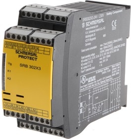 Фото 1/3 SRB302X3-24VAC/DC-230VAC, Dual-Channel Light Beam/Curtain, Safety Switch/Interlock Safety Relay, 24V ac, 3 Safety Contacts