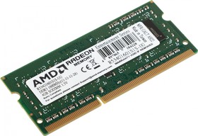 Фото 1/6 Память DDR3 4Gb 1600MHz AMD R534G1601S1S-UG RTL PC3-12800 CL11 SO-DIMM 204-pin 1.5В Ret