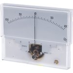 IS 11014, Analogue Panel Ammeter 50µA DC, 40.5mm x 91.5mm, ±1.5 % Moving Coil
