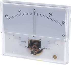Фото 1/2 IS 11014, Analogue Panel Ammeter 50μA DC, 40.5mm x 91.5mm, ±1.5 % Moving Coil