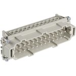 10196000, Connector Insert, 24 Way, 16A, Male, H-BE, Cable Mount, 600 V