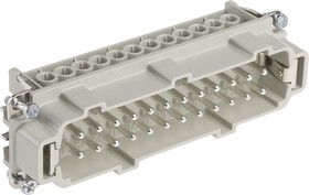 Фото 1/10 10196000, Connector Insert, 24 Way, 16A, Male, H-BE, Cable Mount, 600 V