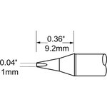 SCP-CH10, Картридж-наконечник для MFR-H1, клин 1.0х9.2мм