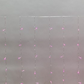 Фото 1/6 235-097, Гирлянда Светодиодный Дождь 3х2 м, свечение с динамикой, прозрачный провод, 230 В, цвет розовый