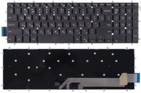 Клавиатура для ноутбука Dell Inspiron G3 15-3579, 15-7566 черная без рамки