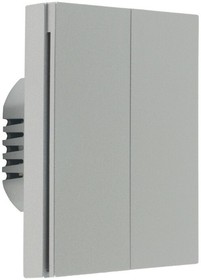 Фото 1/4 WS-EUK04GR, Умный выключатель Aqara Smart Wall Switch H1 Grey (Neutral, Double Rocker)