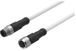 NEBC-M12G8-E-15-N-M12G8, Connecting Cable, 8-Pin A-Coded M12 - 8-Pin A-Coded M12, 15m