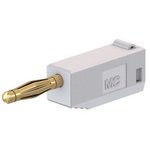 22.2616-29, Banana Plug, White, Gold-Plated, 60V, 10A