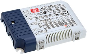 Фото 1/4 LCM-40DA, AC/DC LED, 2...100В,0.35... 1.05А,42Вт,IP20 блок питания для светодиодного освещения