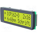 EA DIP162-DHNLED, Дисплей: LCD; алфавитно-цифровой; STN Positive; 16x2; 68x26,8мм