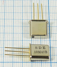 Фильтр кварцевый 10.7МГц 4-го порядка, состоящий из двух фильтров с полосой 40кГц; ф 10700 \пол\ 40/3\HC49T-3x2\\ 10,7M40B\4пор\пара