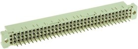 Фото 1/2 Female connector, type C, 64 pole, a-b-c, pitch 2.54 mm, solder pin, straight, 09032646855