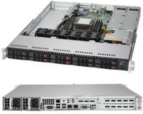 Платформа системного блока SuperMicro SYS-1019P-WTR 1U, 1xLGA3647, iC622, 6xDDR4, up to 10x2.5 (2xNVMe), SATA Onbd, 2x10GbE, 2x PCIEx16, 1x