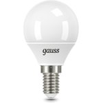 Gauss Лампа Шар 6.5W 550lm 6500K E14 LED 1/10/100