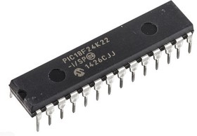 Фото 1/4 PIC18F24K22-I/SP, 8 Bit MCU, Flash, PIC18 Family PIC18F K2x Series Microcontrollers, 64 МГц, 16 КБ, 768 Байт