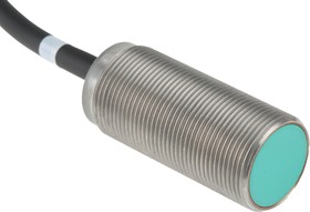 Фото 1/3 NCB5-18GM40-Z1, Inductive Barrel-Style Proximity Sensor, M18 x 1, 5 mm Detection, 5 60 V dc, IP67