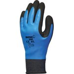SHO3063, Blue Nylon, Polyester General Purpose Work Gloves, Size 8, Large ...