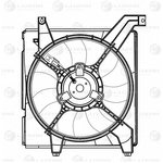 LFK0803, Вентилятор радиатора Hyundai Elantra (XD) (00-) (с кожухом) (LFK 0803)
