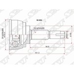 NI-084, Шрус наружный NISSAN CUBE Z11 06-/TIIDA C11 05-12/ALMERA N17T 11-/MARCH ...