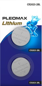 Батарейки Pleomax CR2025-2BL Lithium
