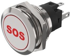 Фото 1/2 82-6151.1A14.B015, Illuminated Pushbutton Switch Momentary Function 1CO LED 24 VDC Red