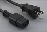 11-00022, Ac cord - 39 inches (100cm) - U.S - NEMA 5-15P plug - TLY-13 to C13 - TLY-18 - 18 AWG - SVT wire - 30-00244