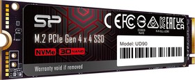 Фото 1/4 SSD M.2 Silicon Power 1.0TB UD90  SP01KGBP44UD9005  (PCI-E 4.0 х4, up to 5000/4800MBs, 3D NAND, NVMe 1.4, 600TBW, 22х80мм)