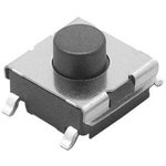 B3FS-1010P, Black Plunger Tactile Switch, SPST 50 mA @ 24 V dc 1.7mm