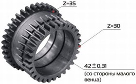 70-1721041, Шестерня КПП МТЗ понижающего редуктора РУП МЗШ