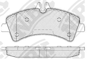 Фото 1/2 Колодки тормозные MERCEDES SPRINTER (906) 06 задние PN0038