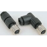 Circular Connector, 4 Contacts, Cable Mount, M8 Connector, Plug, Male, IP67, E Series