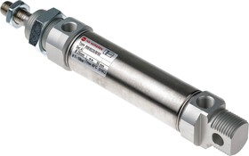 Фото 1/3 RM/8025/M/40, Pneumatic Roundline Cylinder - 25mm Bore, 40mm Stroke, RM/8000/M Series, Double Acting