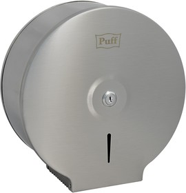 Фото 1/6 Диспенсер для туалетной бумаги Puff-7615, антивандальный, с ключом, 26х12х27 см