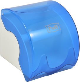 Диспенсер туалетной бумаги, малый puff-7105, синий, пластиковый, 14,5х15,5х14,4 см